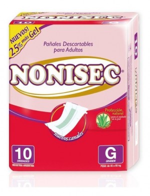 NONISEC PAÑAL ADULTO G x 10u